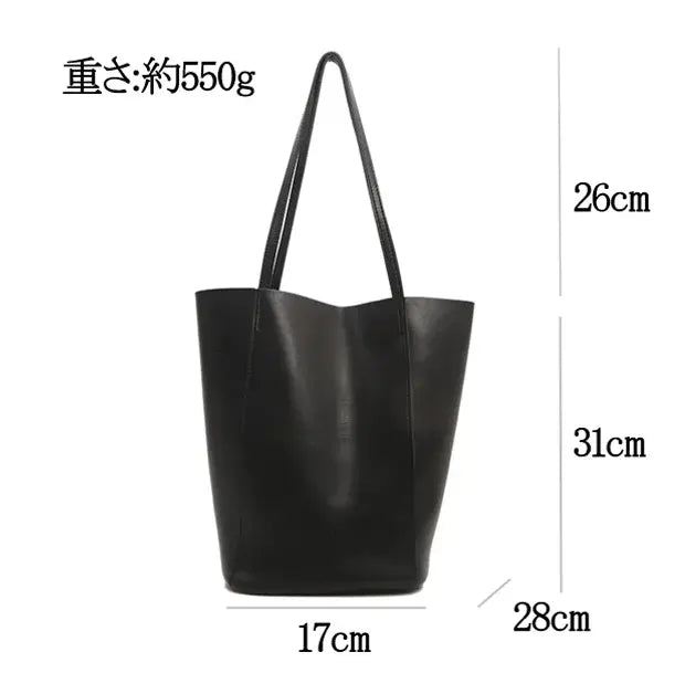 シンプルバケットトートバッグのサイズ情報